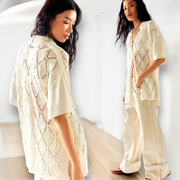NWT FREE PEOPLE  We The Free All Love Club Shirt Size Small - Picture 1 of 9